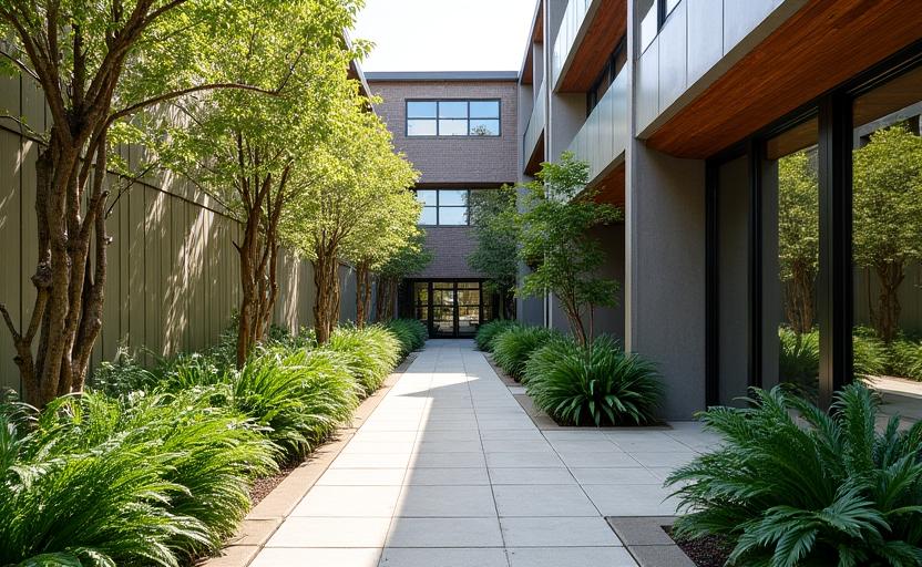 A view of the landscaped courtyard at The Fitzroy Residences.