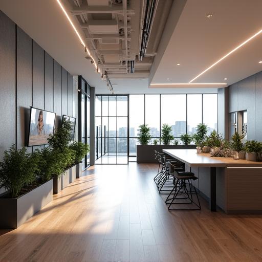 Interior of a modern, open-plan office built by Ironbark Crest Projects.